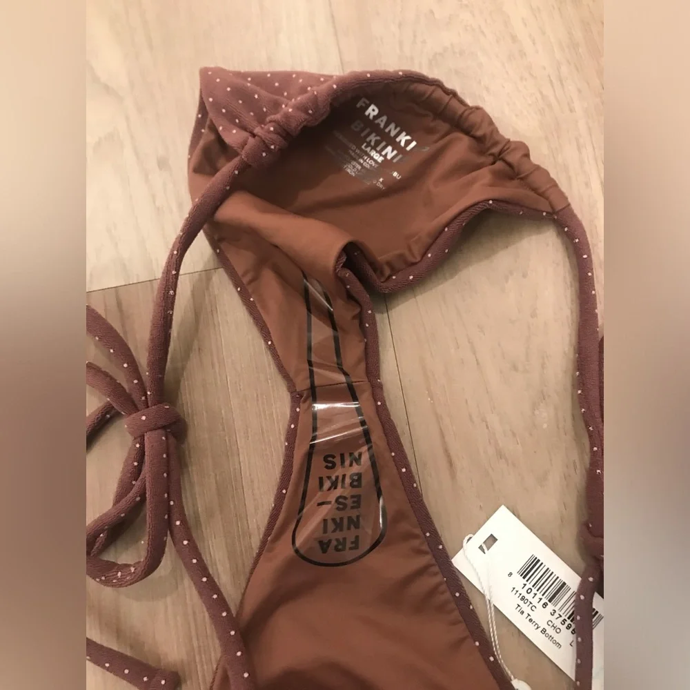Frankies bikinis Tia Terry String Bikini Bottom